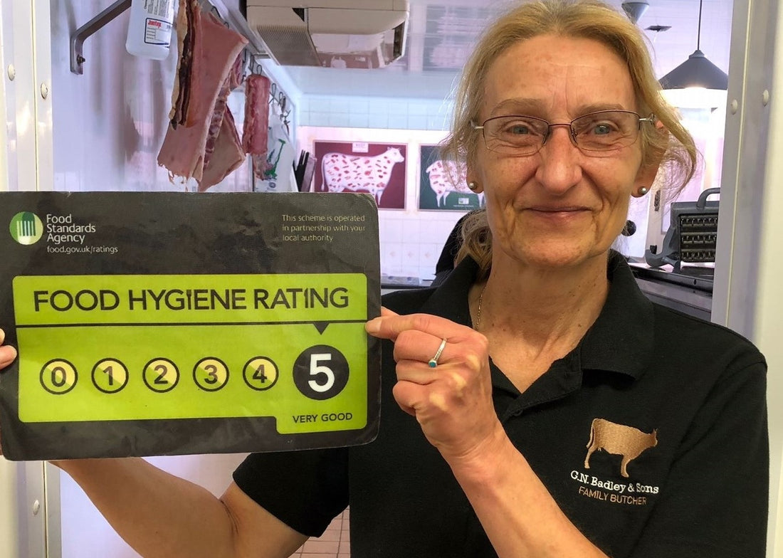 We're proud to display our five-star food hygiene rating